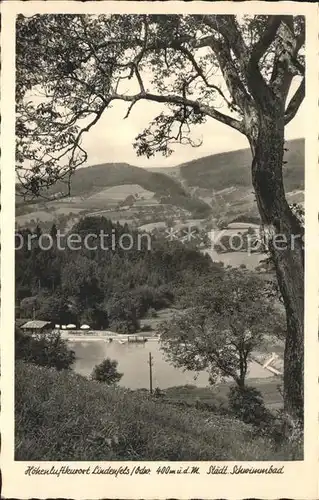 Lindenfels Odenwald Staedt.Schwimmbad Kat. Lindenfels