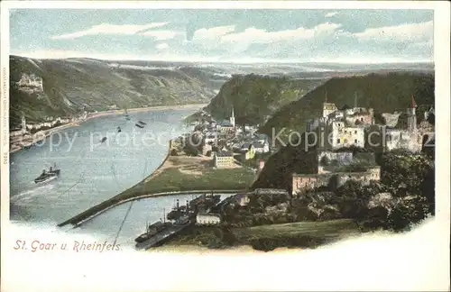 St Goar Rhein Panorama Kat. Sankt Goar