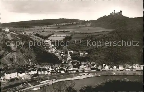 Balduinstein Lahn Panorama mit Schloss Schaumburg Kat. Balduinstein