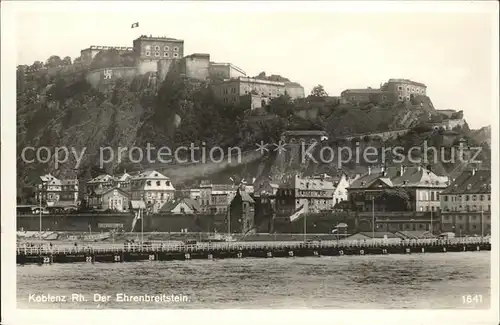 Koblenz Rhein Rheinpanorama mti Ehrenbreitstein Kat. Koblenz