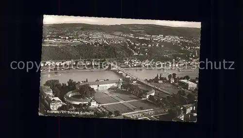 Koblenz Rhein Fliegeraufnahme Schloss Kat. Koblenz