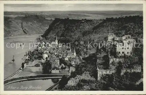 St Goar Rheinpanorama mit Burg Rheinfels Kat. Sankt Goar