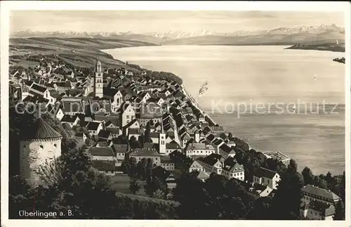 ueberlingen Bodensee Seepanorama mit Alpen Kat. ueberlingen