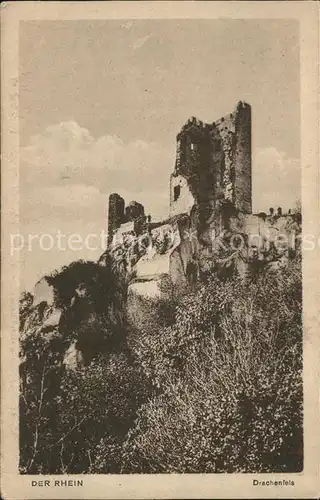 Drachenfels Burg Kat. Koenigswinter