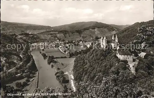 Obernhof Lahn Lahn Panorama mit Kloster Arnstein Kat. Obernhof