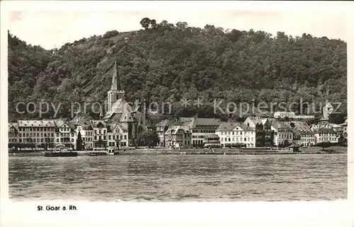 St Goar Rhein Panorama Kat. Sankt Goar