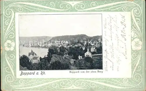 Boppard Rheinpanorama von der alten Burg gesehen Kat. Boppard