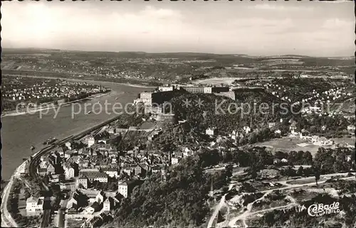 Koblenz Rhein Fliegeraufnahme Ehrenbreitstein Kat. Koblenz