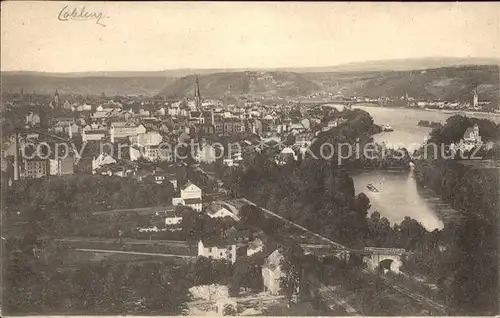 Koblenz Rhein Rheinpanorama Kat. Koblenz