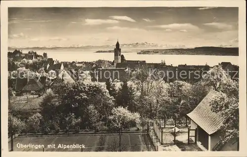 ueberlingen Bodensee Panorama mit Alpen Kat. ueberlingen