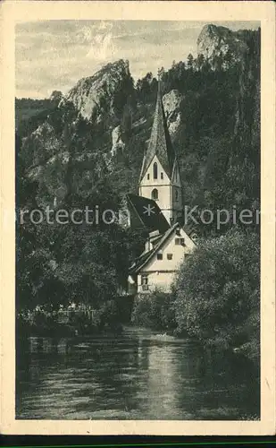 Blaubeuren Klosterkirche mit Blau Kat. Blaubeuren