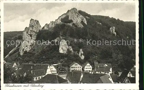 Blaubeuren Panorama mit Blauberg Kat. Blaubeuren