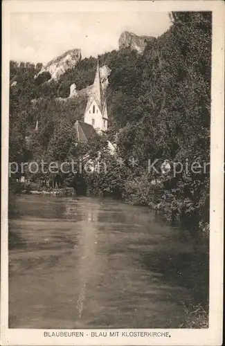 Blaubeuren Blau mit Klosterkirche Kat. Blaubeuren