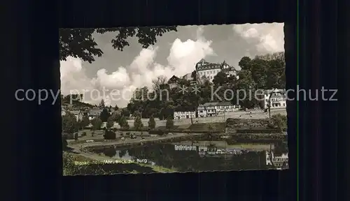 Blankenheim Ahr Panorama mit Burg Restaurant Zur Ahrquelle Kat. Blankenheim