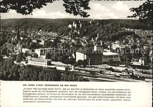 hf14236 Heidenheim Brenz Panorama 600 Jahre Kategorie. Heidenheim an der Brenz Alte Ansichtskarten