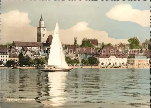 ueberlingen Bodensee Panorama vom See aus Kat. ueberlingen