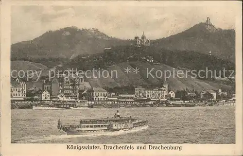 Koenigswinter Drachenfels Drachenburg Schiff Kat. Koenigswinter