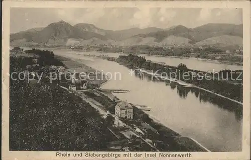 Nonnenwerth Rhein Panorama Kat. Remagen