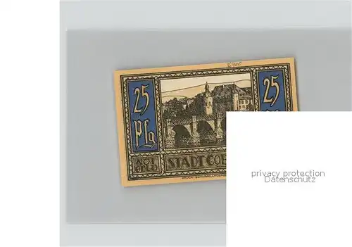 Koblenz Rhein Notgeld 25 Pfennig Kat. Koblenz