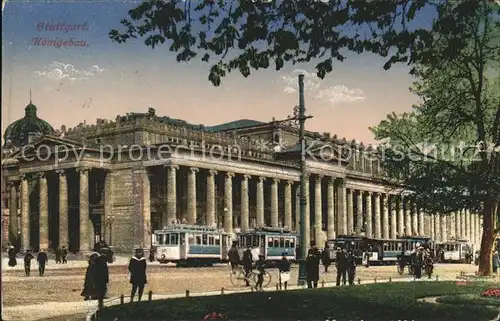 Stuttgart Koenigsbau Strassenbahnen Kat. Stuttgart