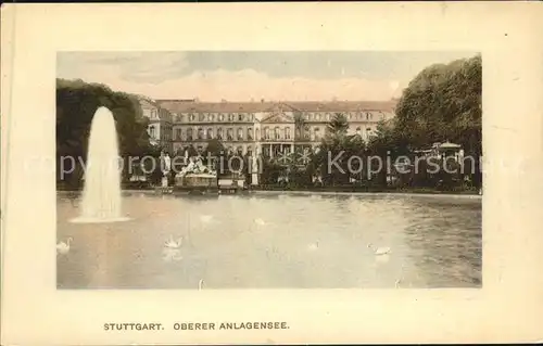 Stuttgart Oberer Anlagensee Kat. Stuttgart