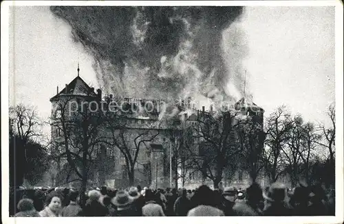 Stuttgart Altes Schloss Brand 21. 27. Dezember  Kat. Stuttgart