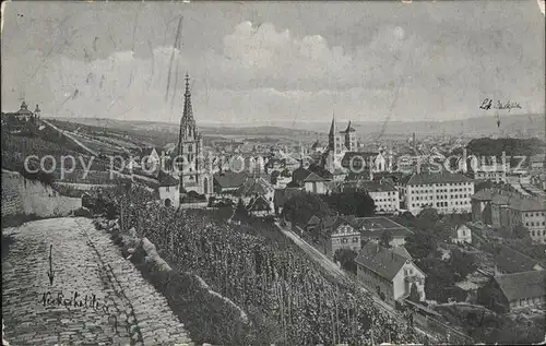 Esslingen Neckar Panorama von den Weinreben aus Kat. Esslingen am Neckar