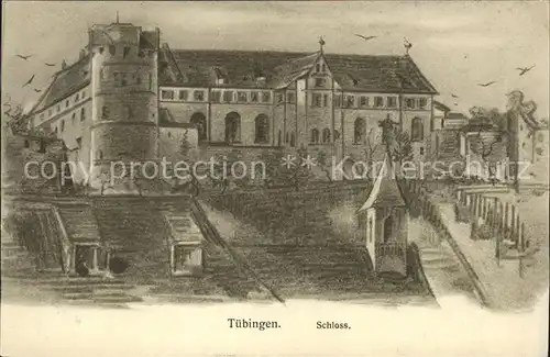 Tuebingen Schloss Kuenstlerkarte Kat. Tuebingen