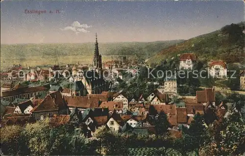 Esslingen Neckar Panorama Kat. Esslingen am Neckar