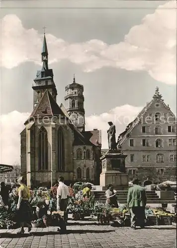 Stuttgart Markt Stiftskirche Kat. Stuttgart