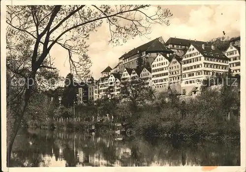 Tuebingen Panorama mit Neckar Schloss Kat. Tuebingen