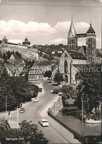 Esslingen Neckar Kirche Burg Autos Kat. Esslingen am Neckar