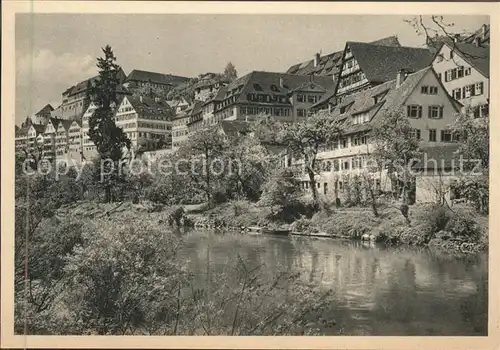 Tuebingen Neckar Panorama mit Schloss Kat. Tuebingen