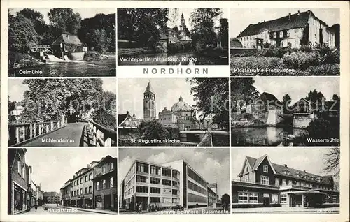 Nordhorn Wassermuehle Bahnhof Klosterruine Oelmuehle Kat. Nordhorn