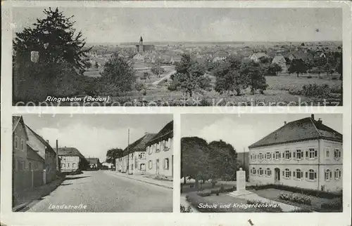 Ringsheim Schule Kriegerdenkmal Kat. Ringsheim