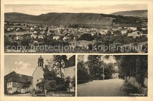 Muelheim Mosel Ortseingang Kriegerdenkmal Kat. Muelheim (Mosel)