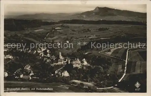 Blumenfeld Fliegeraufnahme Hohenstoffeln Kat. Tengen