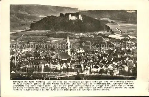 Tuttlingen mit Ruine Honburg Kat. Tuttlingen