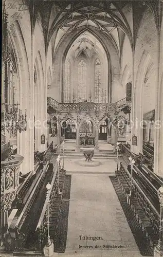 Tuebingen Stiftskirche Inneres Kat. Tuebingen