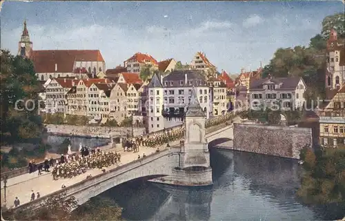 Tuebingen Neckarpartie mit Eberhardbruecke Kat. Tuebingen