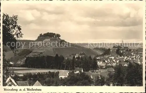 Weinsberg Ortsblick mit Ruine Kat. Weinsberg