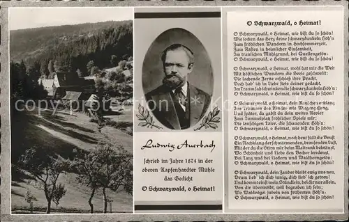 Kapfenhardt Waldgasthof Zur Kapfenhardter Muehle Portrait Ludwig Auerbach Gedicht Kat. Unterreichenbach