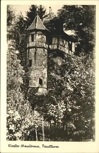 Maulbronn Faustturm Kat. Maulbronn