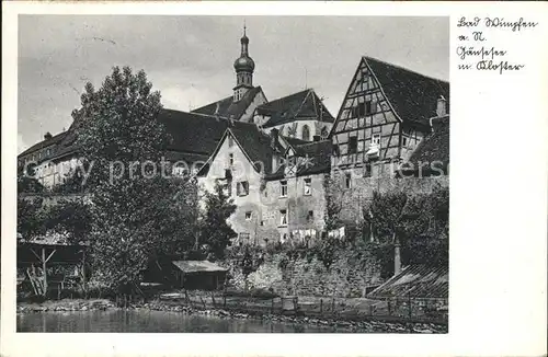 Bad Wimpfen Gaensesee mit Kloster Kat. Bad Wimpfen