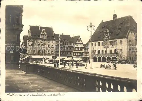 Heilbronn Neckar Marktplatz mit Rathaus Kat. Heilbronn