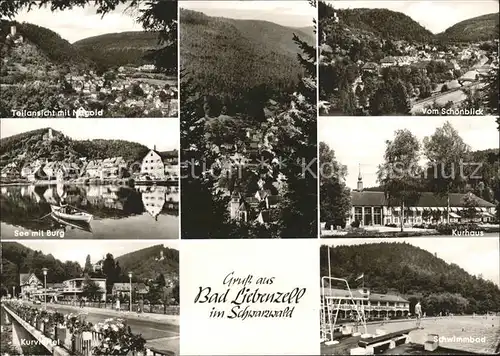 Bad Liebenzell Teilansicht See Burg Kurviertel Kurhaus Schwimmbad Kat. Bad Liebenzell