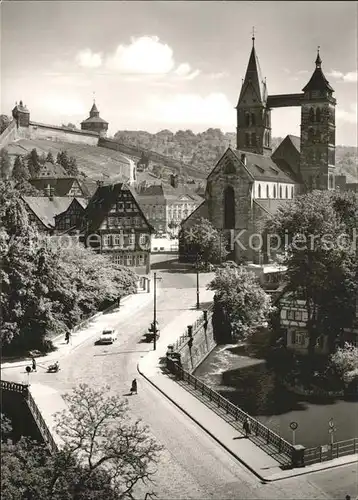 Esslingen Neckar Stadtkirche mit Burgblick Kat. Esslingen am Neckar