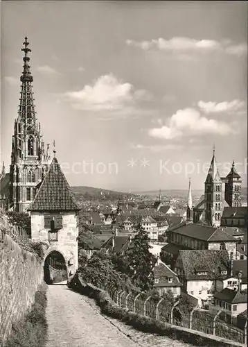 Esslingen Neckar von der Neckarhalde Kat. Esslingen am Neckar