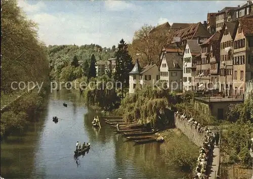 Tuebingen Neckarpartie mit Hoelderlinturm Kat. Tuebingen