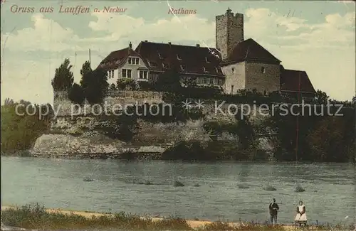 Lauffen Neckar Rathaus Neckarpartie Kat. Lauffen am Neckar